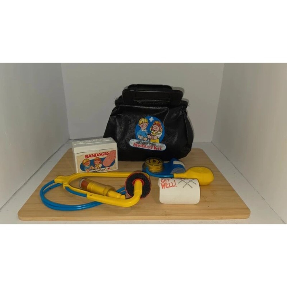 Vintage Fisher-Price Medical Kit Doctor Nurse Toy Set